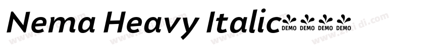 Nema Heavy Italic字体转换